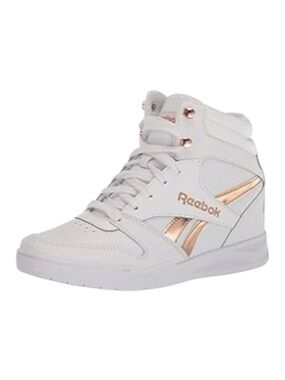 Reebok Women's White Sneakers with Rose Gold Accents
